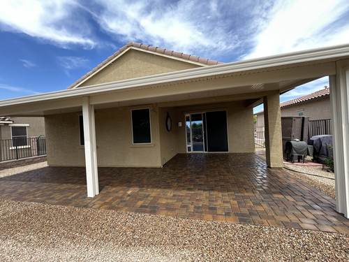 Covered paver patio