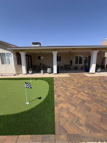 Paver Patio Extension & Putting Green — after, photo 1