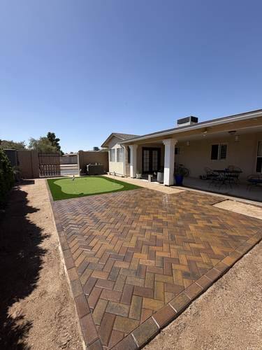 Paver Patio Extension & Putting Green — after, photo 5