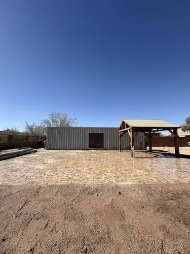 Repurposed Travertine Patio — after, photo 2