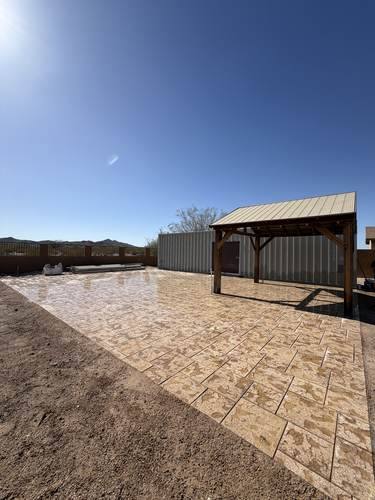 Repurposed Travertine Patio — after, photo 4